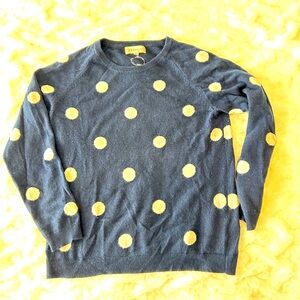 100% Cashmere Polka Dot sweater Navy XL Philosophy